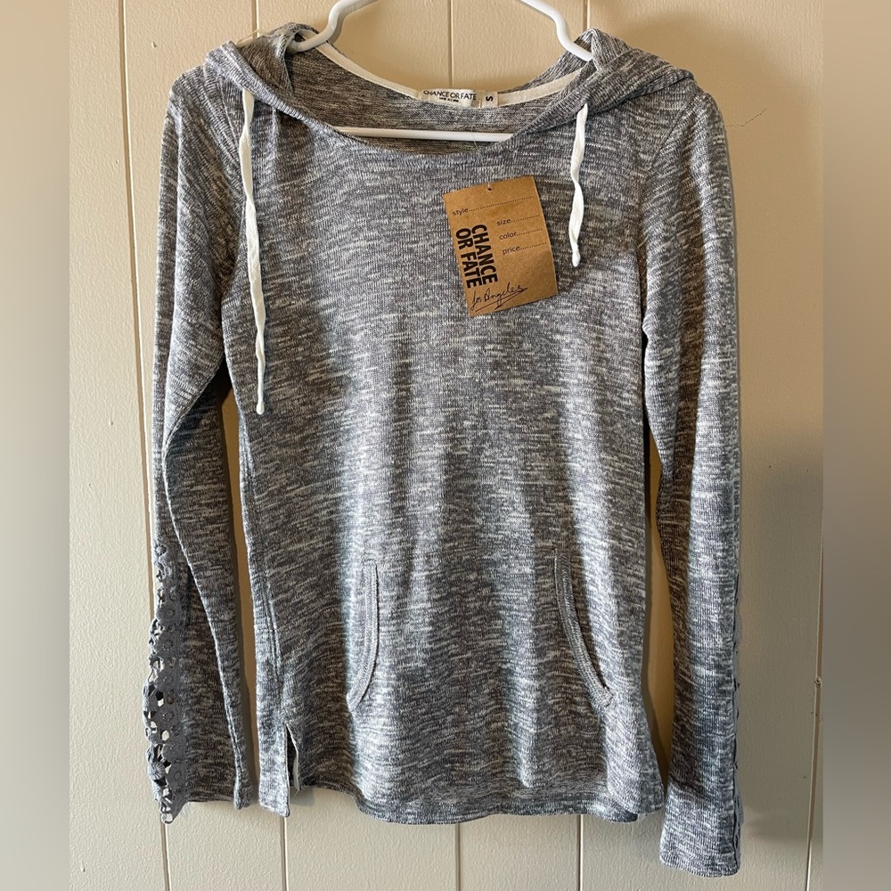 Chance or Fate thin hoodie with lace sleeves